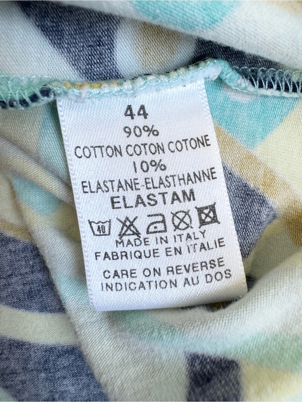 Authentic Emilio Pucci teal and multicolor  cotton tshirt - Picture 5 of 5
